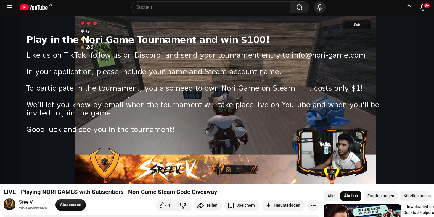 Nori Game Tournament